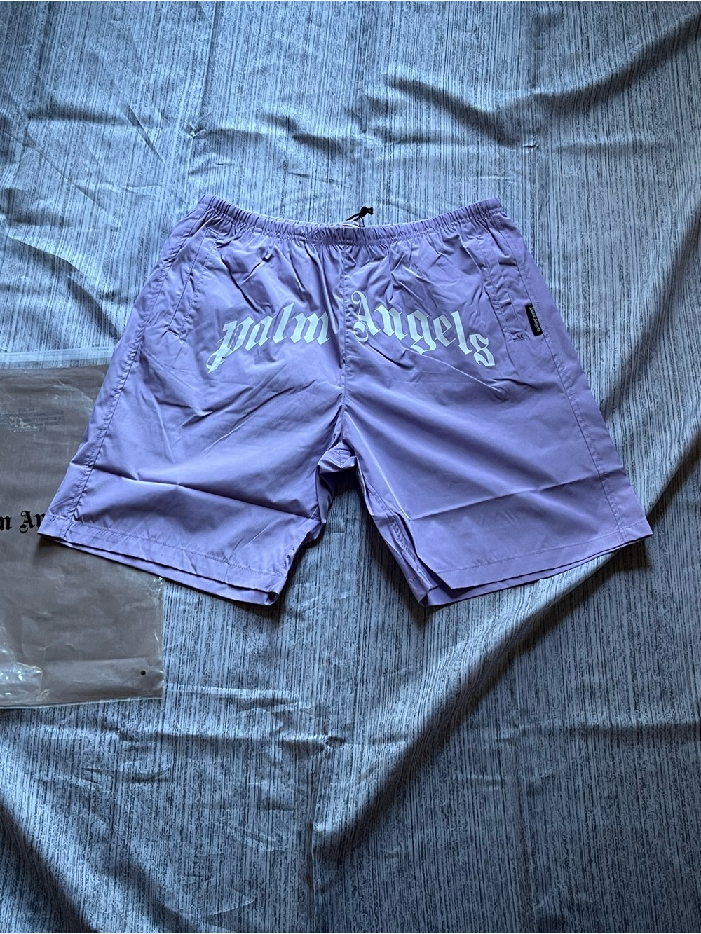 Palm Angels Lavender Logo Swim Trunks